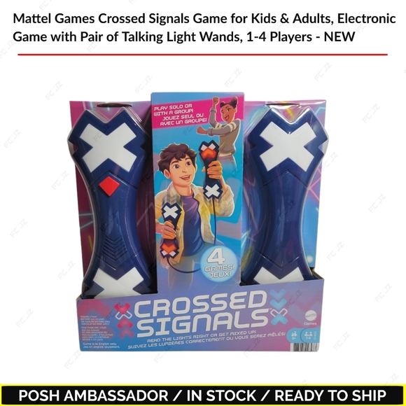 Mattel Games Crossed Signals Game for Kids & Adults, 1-4 Players - NEW - Picture 1 of 5